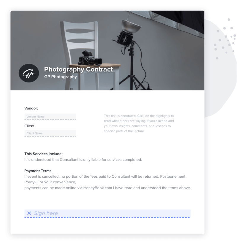 Photography Contract Templates for 2023 HoneyBook